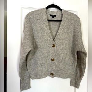 J Crew Alpaca Wool Cropped Cardigan